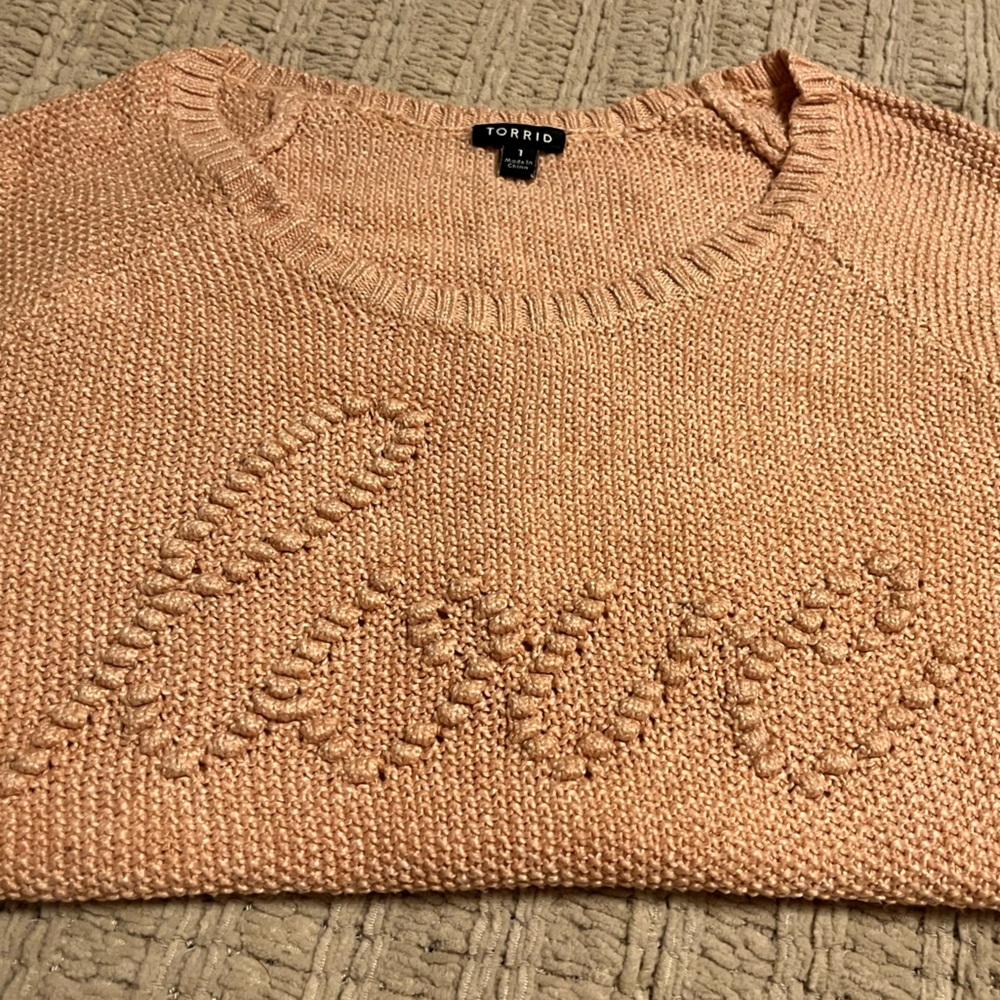 TORRID LOVE SWEATER Pale Pink Size 1